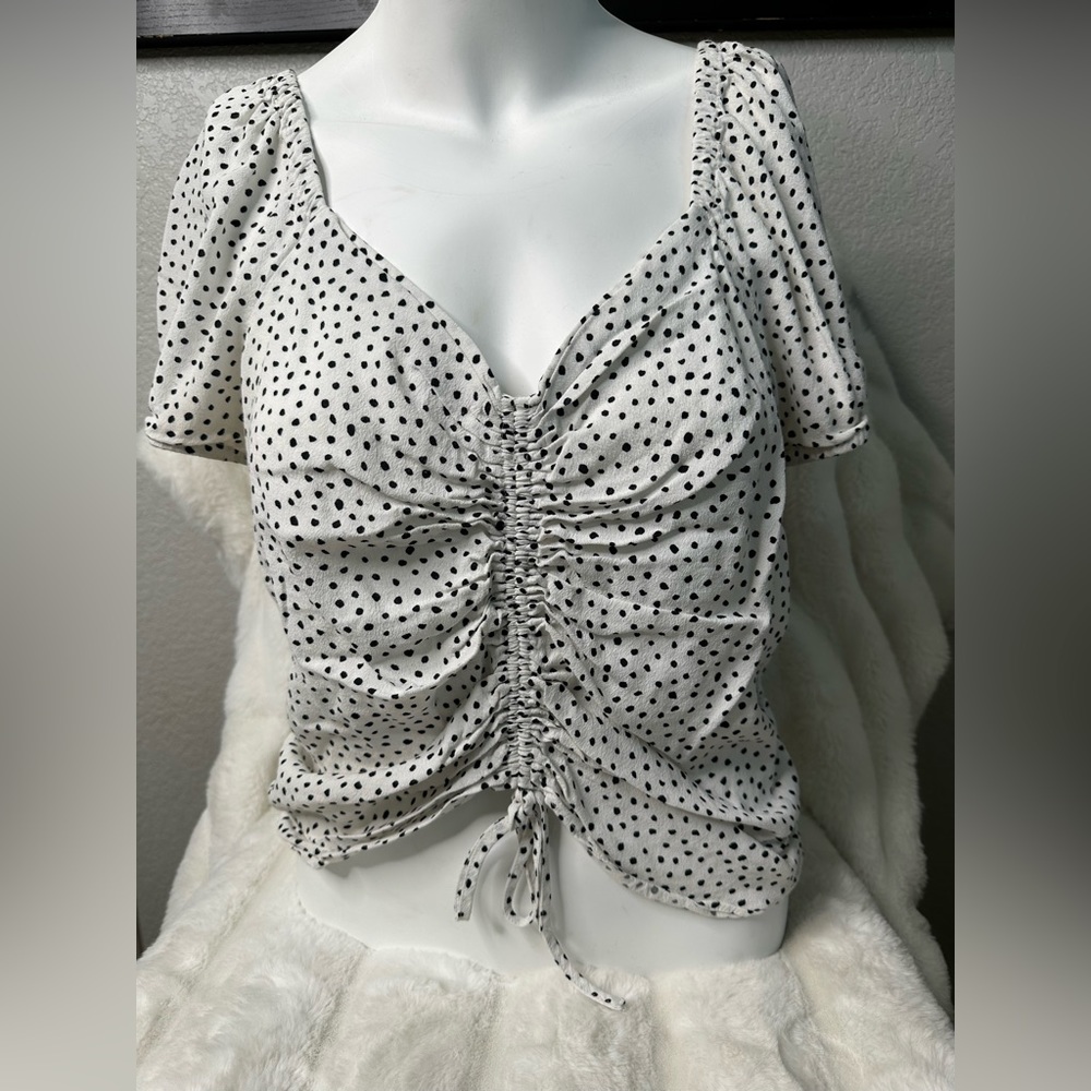 Black & White Polkadot Top